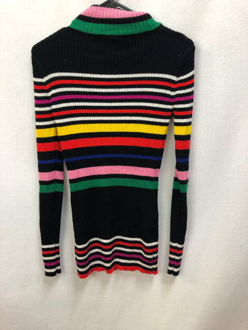 Paper London Womens Striped Ribbed Wool Sweater Size S