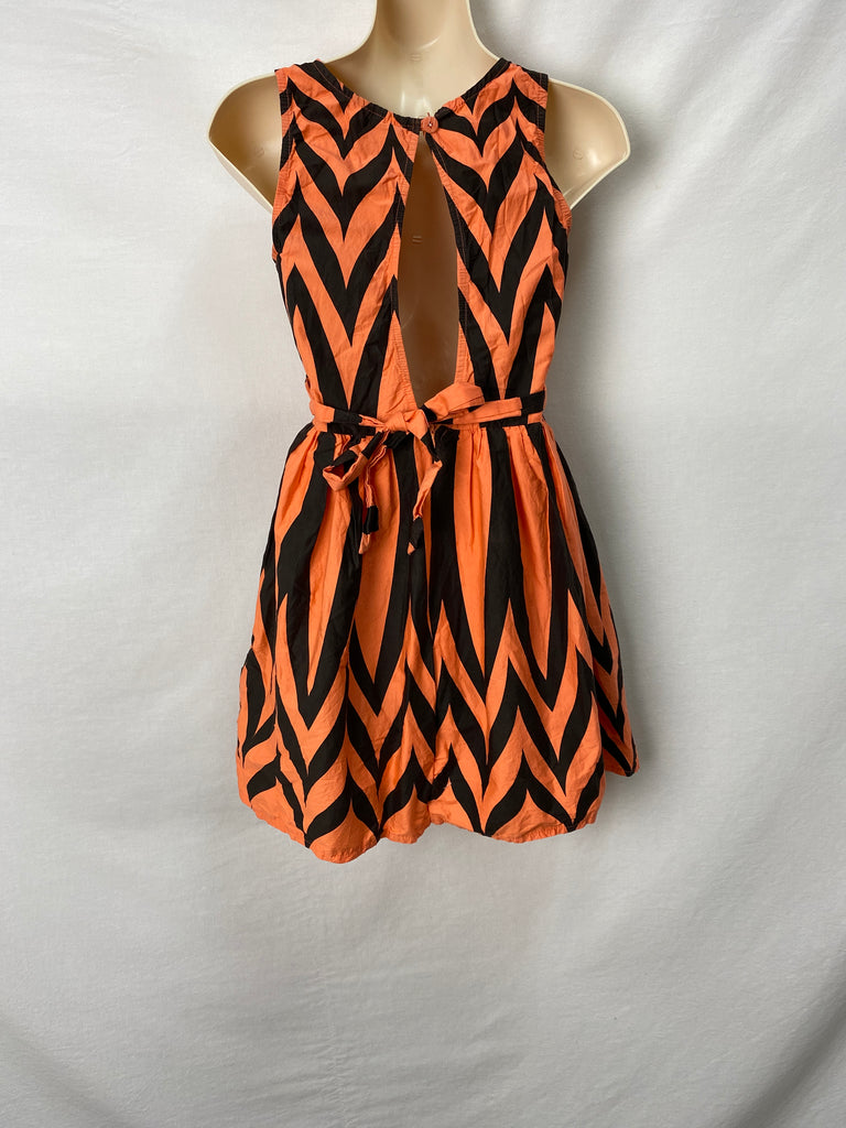 angel biba orange dress Angel Biba Coral off Shoulders Dress