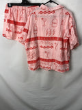 By Frankie Womens Pajama Top and Shorts Size L