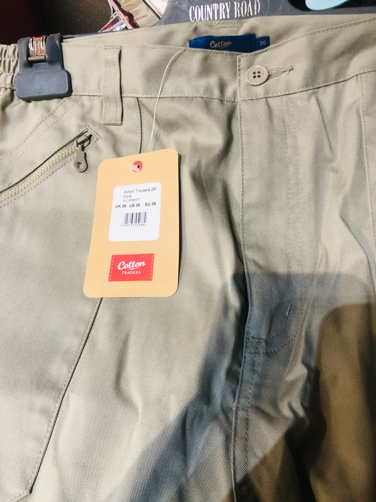 Flat Front Comfort Trousers at Cotton Traders