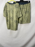 Big W Kids Unisex Pajama Top Size 12 and Shorts Size 14