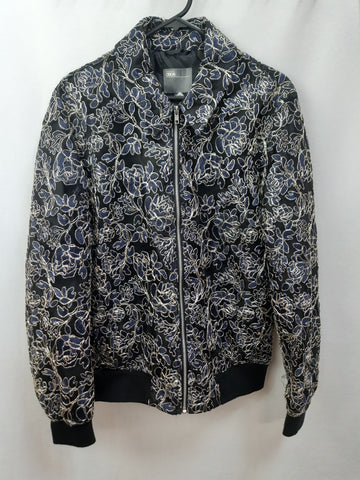 Asos Mens Harrington Jacket With Gold Floral Embroidery Size S