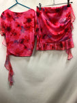 Boohoo Floral mesh Ruffle Top & Mini Skirt Size UK 8`BNWT
