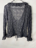 Knockout Womens Overlay Top Size S