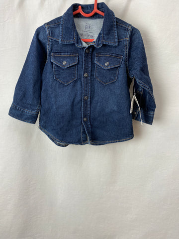 Image for Gap Boys Denim Shirt Size 18-24 Months BNWT