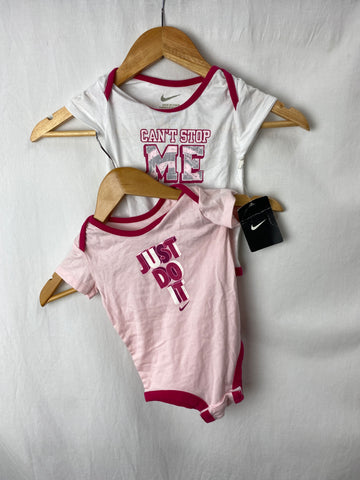 Image for Nike Baby Onesies (2) Size 9-12 Months