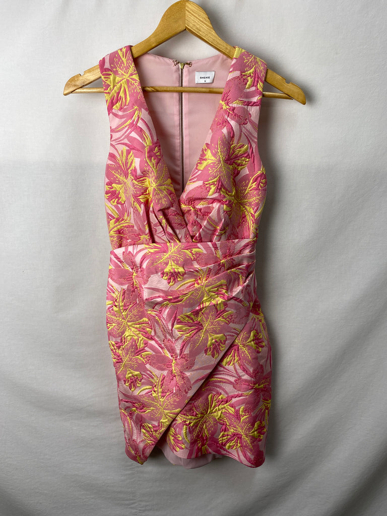 strapless open back dress Sheike Womens Dress Size 6 – Yesterdays Thrift Shop