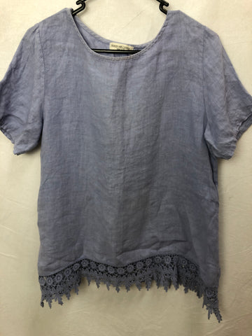 Terzo Millennio Womens Linen Top Size M Made In Italy