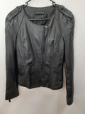 Zara Womens Lamb Leather Jacket Size USA M