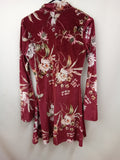Boohoo High Neck Velvet Floral Dress Size UK 10 BNWT