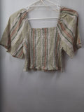 Piping Hot Womens Line/Viscose Blend Top Size 12 BNWT