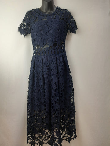 Showpo Womens Navy Crochet Dress Size 10 BNWT