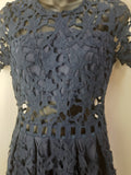 Showpo Womens Navy Crochet Dress Size 10 BNWT