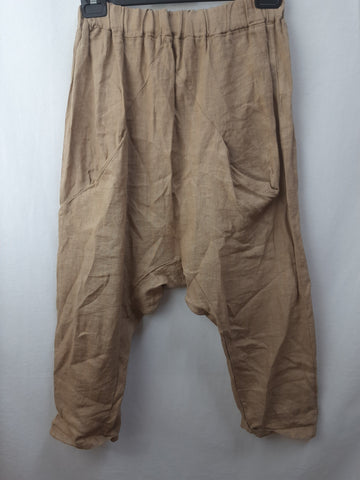Wendy Trendy Womens Linen Pants No Size *Made In Itlay*